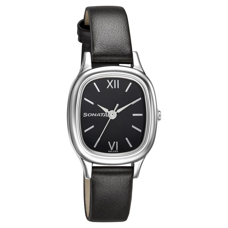 Sonata Workwear Grey Dial Women Watch With Leather Strap - image number 0
