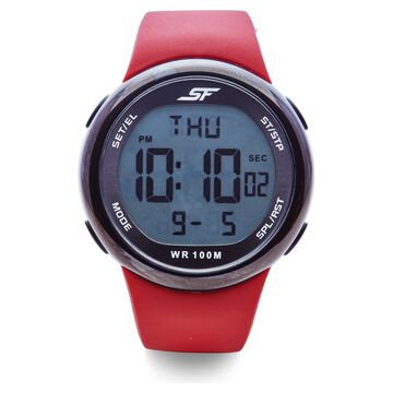 SF Digital Dial Silicone Strap Watch for Men