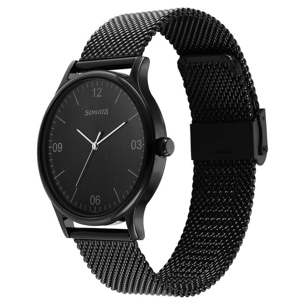 Sonata Quartz Analog Black Dial Watch for Men - image number 1
