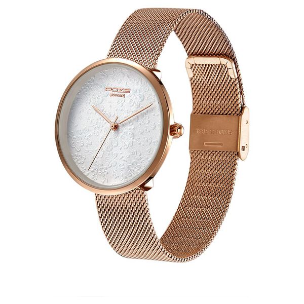 Poze by Sonata Quartz Analog White Dial Stainless Steel Strap Watch for Women - image number 2