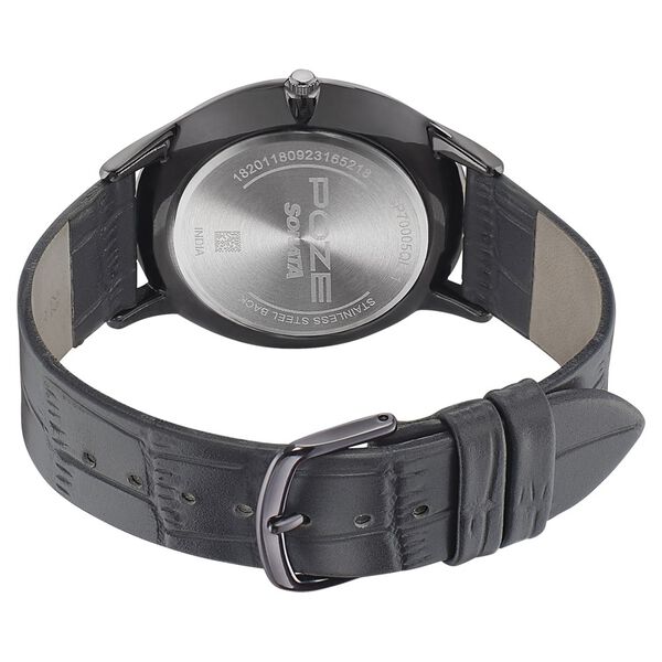Poze by Sonata Quartz Analog Grey Dial Leather Strap Watch for Men - image number 4