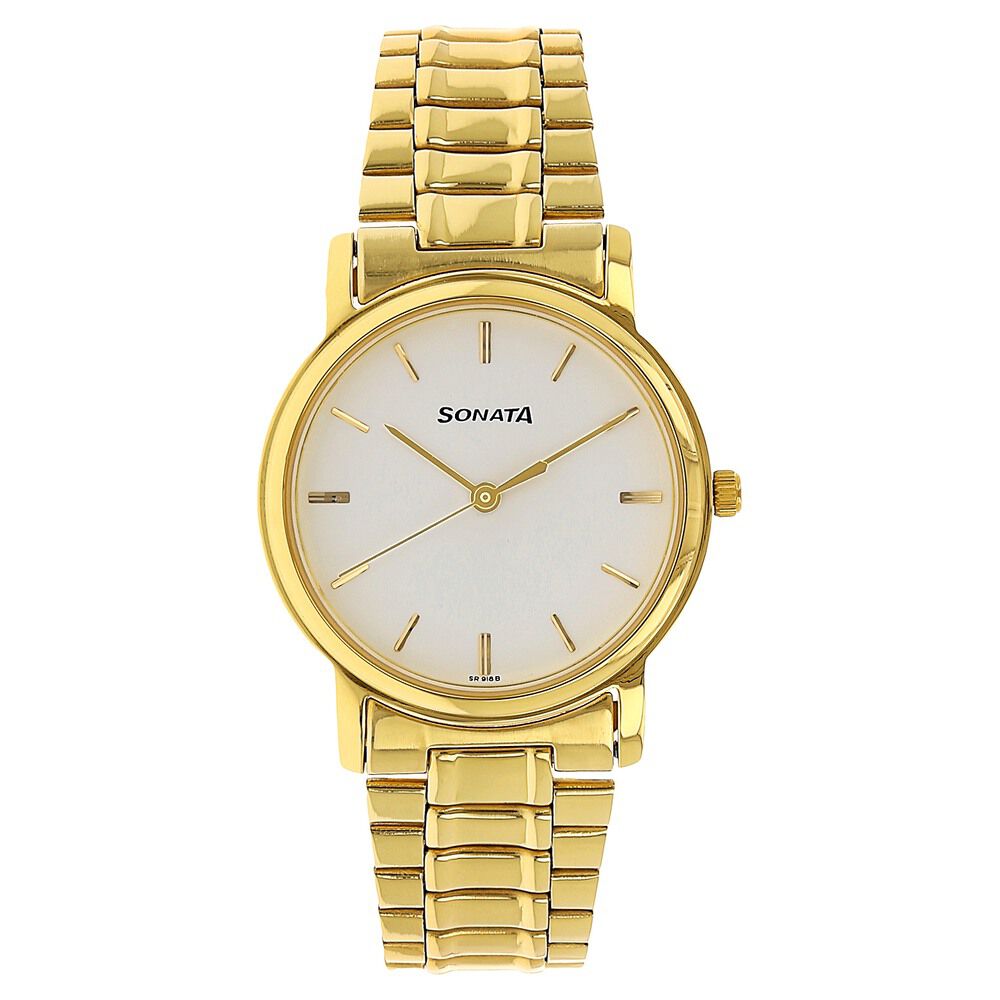 Sonata watch sale golden