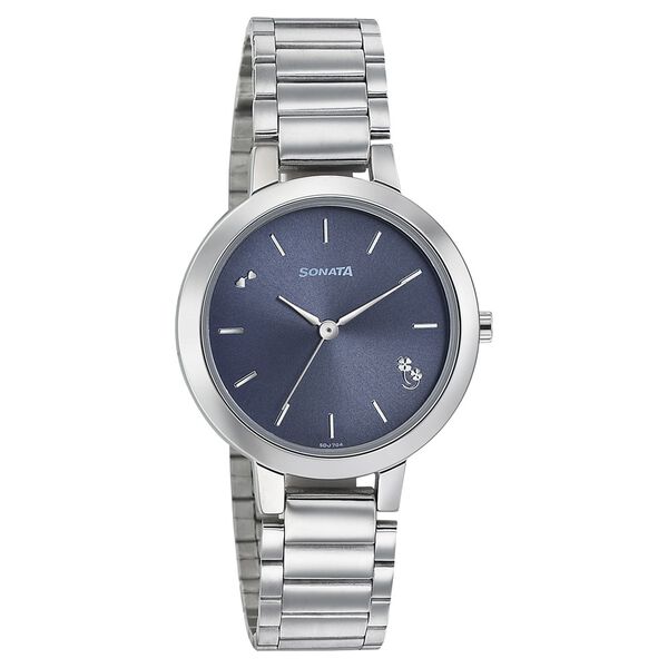 Sonata Play Blue Dial Women Watch With Stainless Steel Strap - image number 0