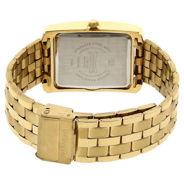 Sonata Quartz Analog with Day and Date Silver Dial Stainless Steel Strap Watch for Men - image number 3