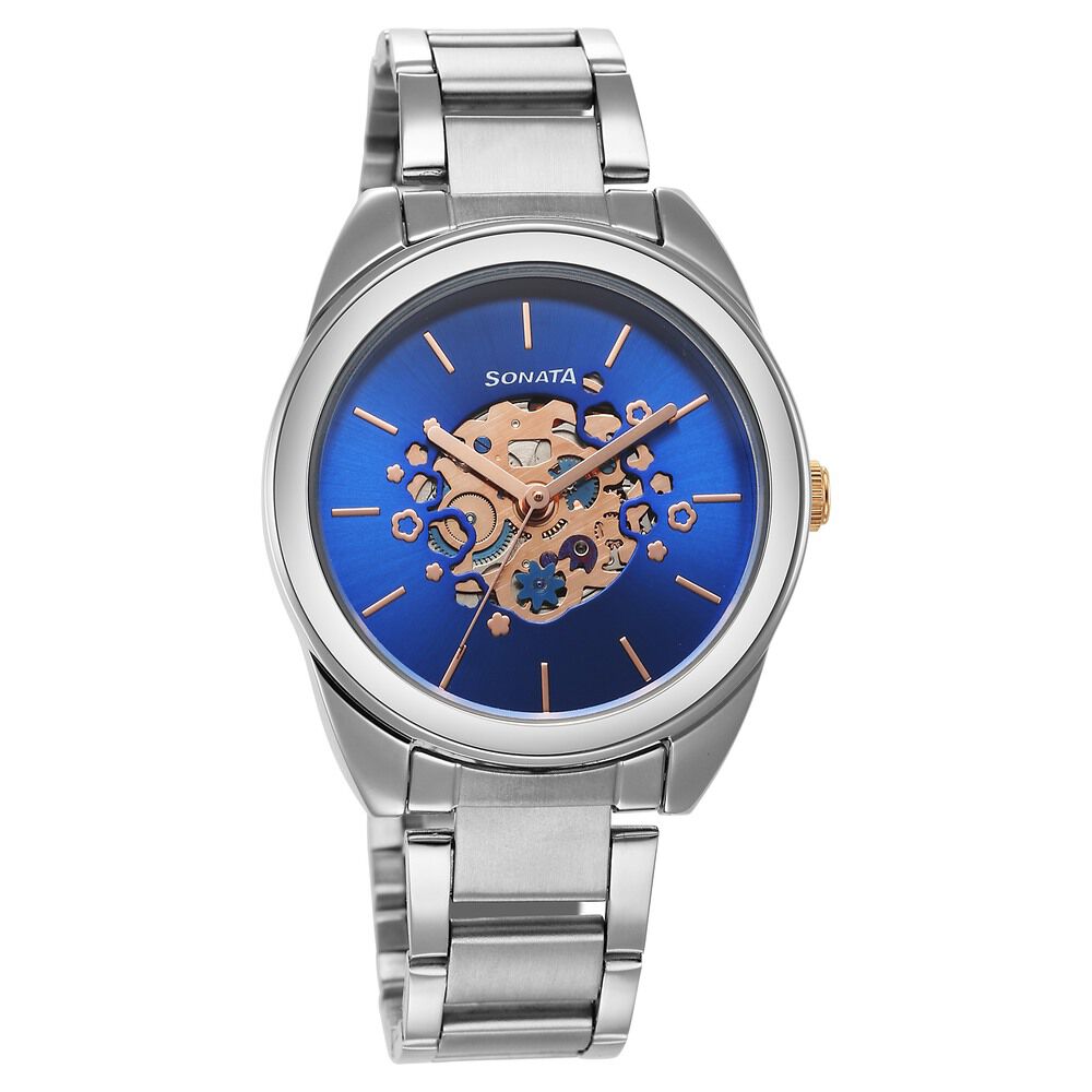 Sonata watch blue best sale colour