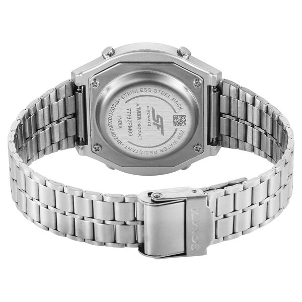SF CirQle Digital Dial Silver Stainless Steel Strap Watch For Men - image number 4