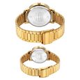 Sonata Alloy Pairs Quartz Analog Brown Stainless Steel Strap for Couple - image number 3