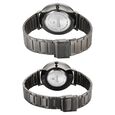 Sonata Soulmate Quartz Analog Grey Dial Grey Stainless Steel Strap Watch For Couple - image number 5