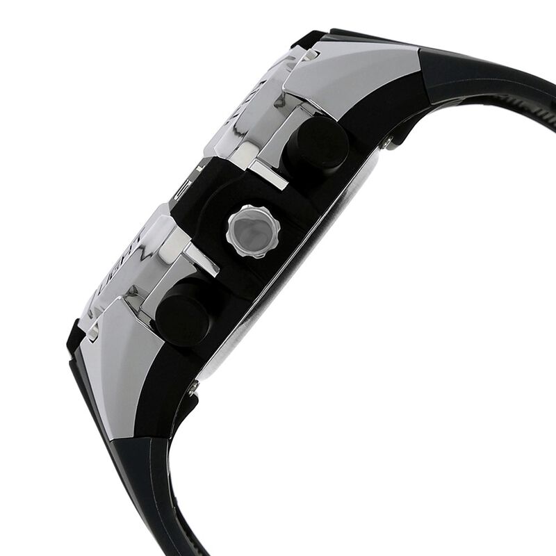 SF Quartz Analog Digital Black Dial Plastic Strap Watch for Men - image number 2