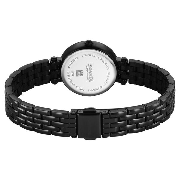 Sonata Eternia Quartz Analog White Dial Metal Strap Watch For Women - image number 4
