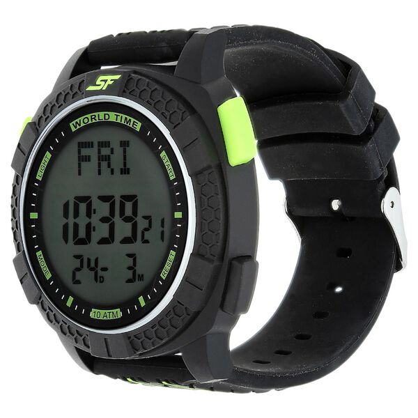 SF Carbon Series Digital Dial Unisex Watch With Plastic Strap - image number 1