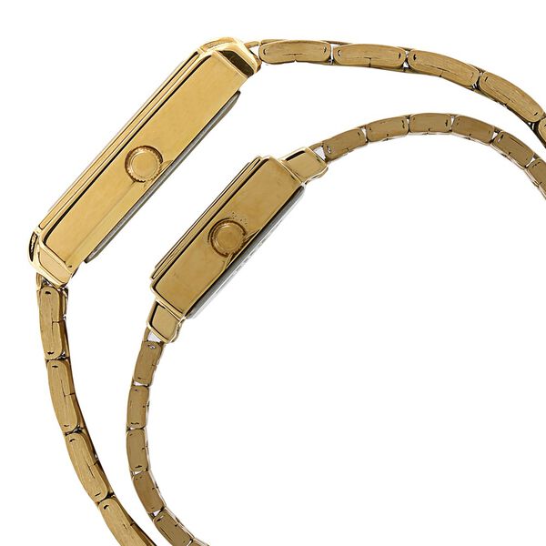 Sonata Quartz Analog Champagne Dial Stainless Steel Strap Watch for Couple - image number 2