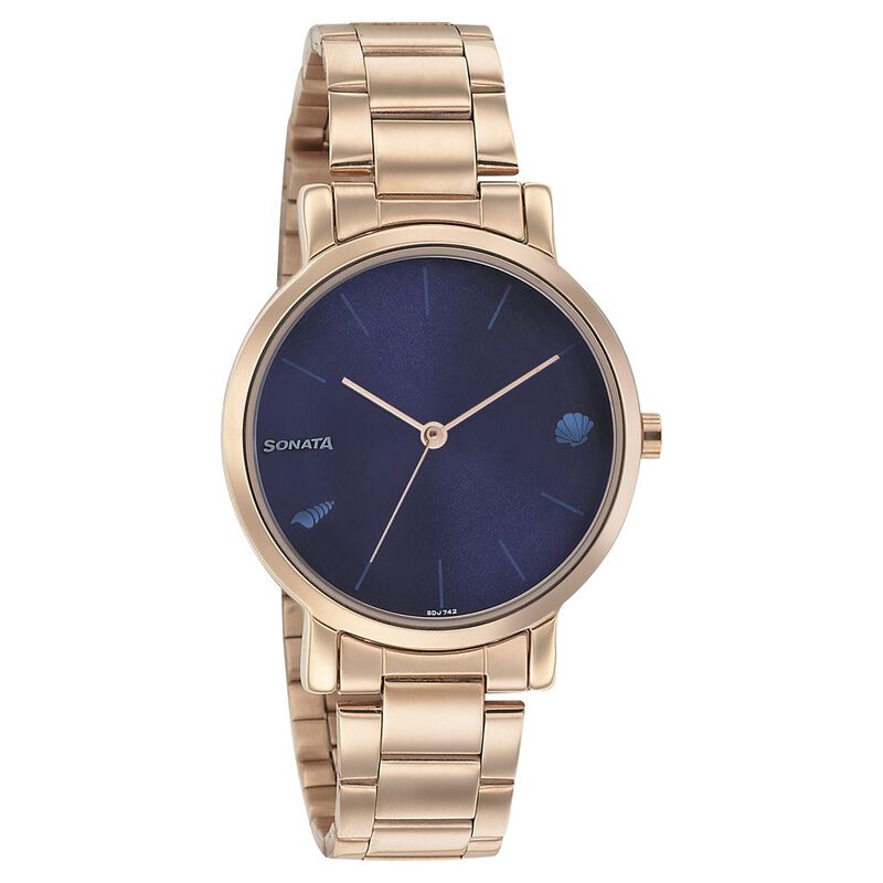 Sonata Play Blue Dial Women Watch With Stainless Steel Strap - image number 0