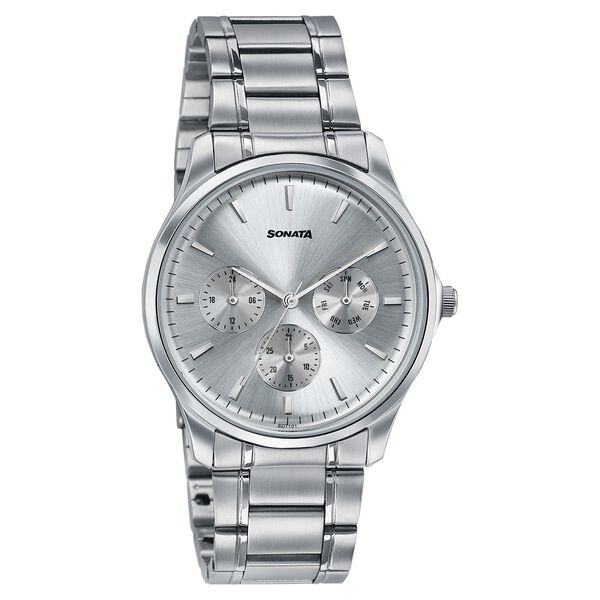 Sonata Men's Work Wear silver Watch - Premium Multifunction design for everyday style - image number 1