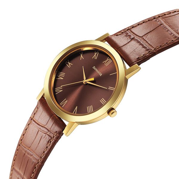 Sonata Utsav Quartz Analog Brown Dial Watch for Men - image number 2