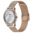 Sonata Poze Quartz Analog Mother of Pearl Dial Rose Gold Color Stainless Steel Strap Watch For Women - image number 3