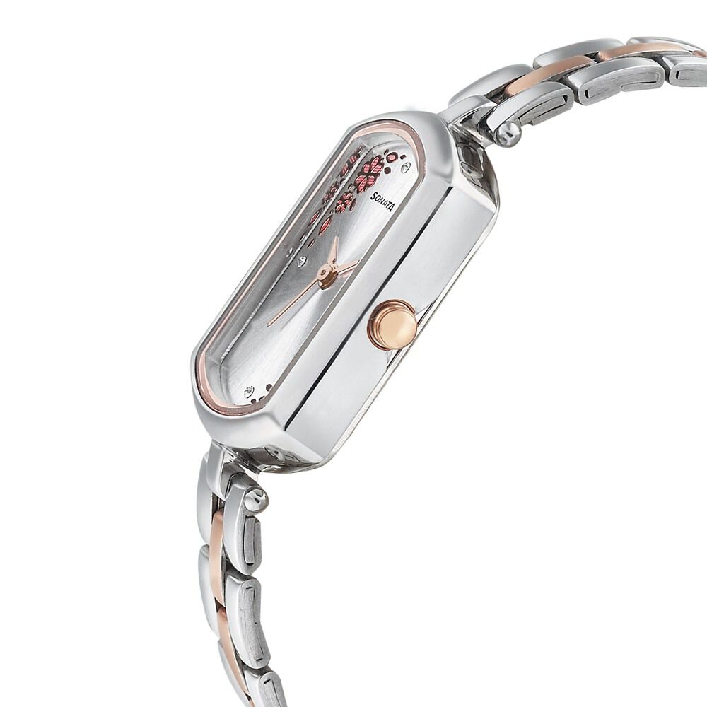 Buy Online Sonata Wedding Silver Dial Women Watch With Stainless Steel Strap nn8160km01 Sonata