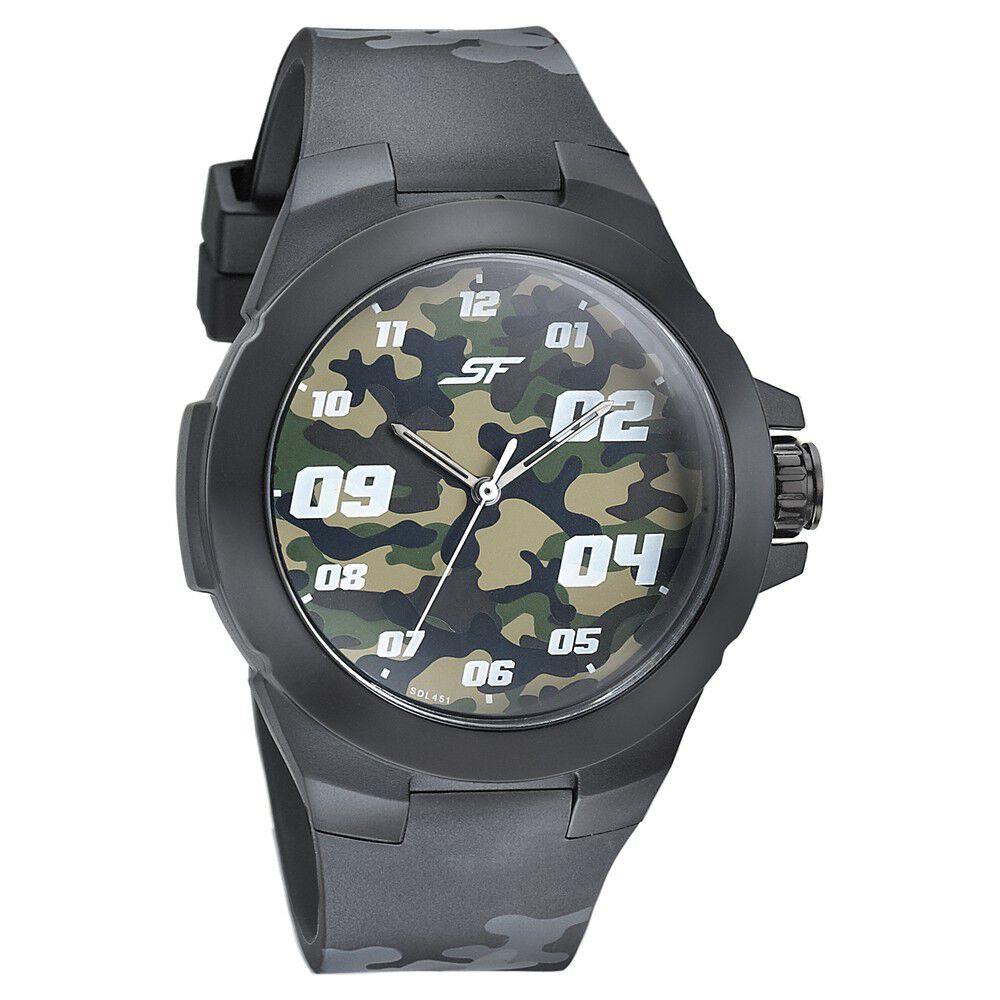 Buy Online SF Turbo Quartz Analog Multicoloured Dial PU Strap Watch for Men np77114pp02w Sonata
