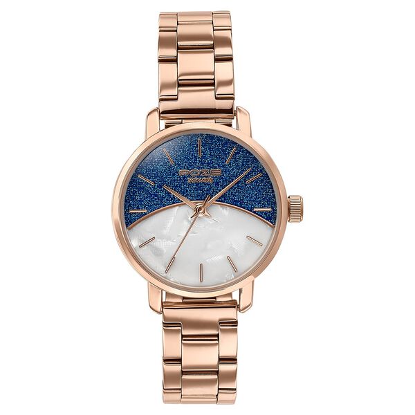 Sonata Poze Quartz Analog Mother of Pearl Dial Rose Gold Metal Strap Watch For Women - image number 1