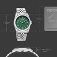 Poze By Sonata Quartz Analog Green Dial Silver Metal Strap Watch For Men - image number 3