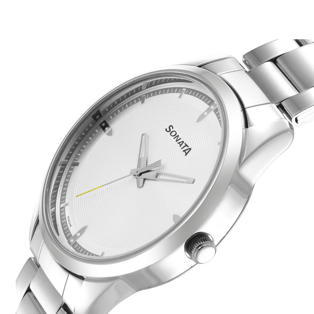 Sonata watch silver colour store