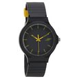 SF Quartz Analog Black Dial Plastic Strap Watch for Men