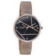Sonata Poze Quartz Analog Black Dial Rose Gold Color Stainless Steel Strap Watch For Women - image number 2