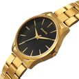 Sonata Traditional Essentials Quartz Analog Black Dial Golden Metal Strap Watch For Men - image number 2