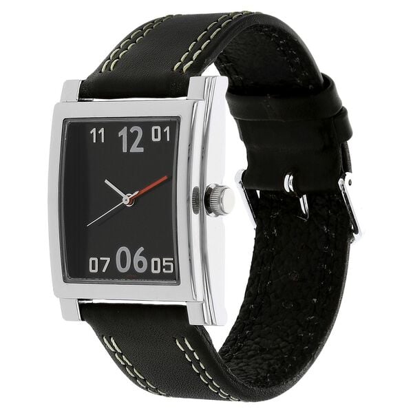 Sonata Quartz Analog Black Dial Leather Strap Watch for Men - image number 1