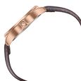 Sonata Traditional Essentials Silver Dial, Rose Gold tone case Burgundy Genuine Leather Strap Watch - image number 4