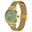 Poze By Sonata Quartz Analog Green Dial Golden Metal Strap Watch For Women - image number 4