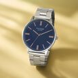 Sonata Poze Quartz Analog Black Dial Metal Strap Watch for Men