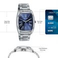 Sonata Ascent Blue Tonneau Watch with Metal Bracelet - image number 3