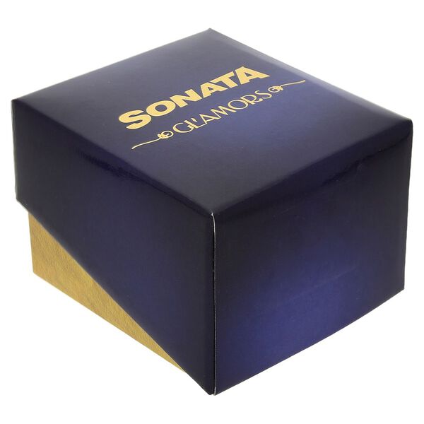 Sonata Quartz Analog with Day and Date Champagne Dial Stainless Steel Strap Watch for Men - image number 4