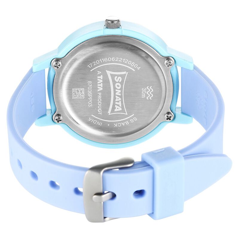 Sonata Splash Blue Dial Women Watch With Plastic Strap - image number 3