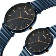 Sonata Soulmate Quartz Analog Blue Dial Blue Stainless Steel Strap Watch For Couple - image number 5