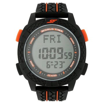 SF Carbon Series Digital Dial Unisex Watch With Plastic Strap