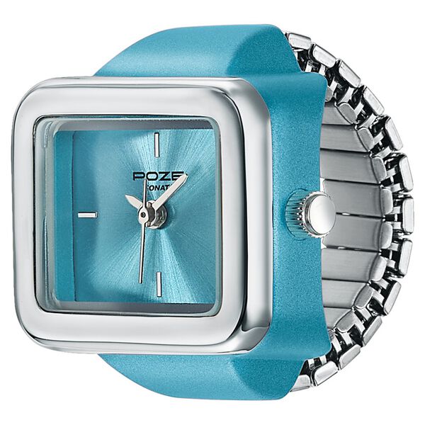 Ring Watch By Sonata Quartz Analog Blue Dial Silver Metal Strap Watch For Women - image number 2