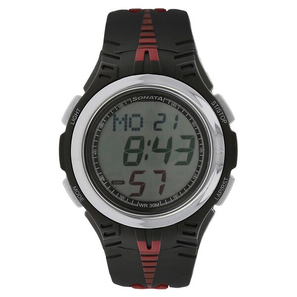 SF Digital Dial Black Plastic Strap Watch for Men - image number 0