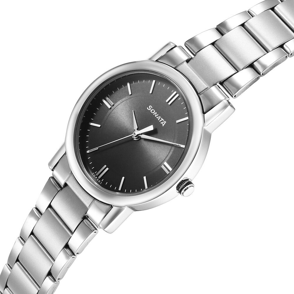 Sonata watch silver colour cheap