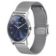 Sonata Quartz Analog Blue Dial Silver Stainless Steel Strap Watch For Men - image number 3