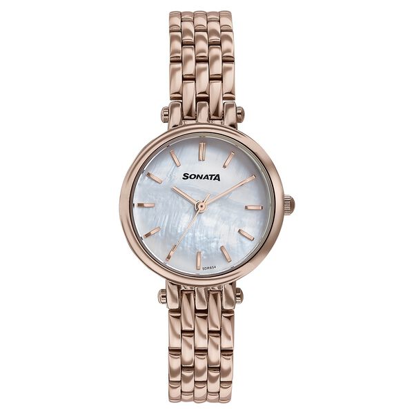 Sonata Wedding Edit Quartz Analog Off White Dial Stainless Steel Strap Watch For Women - image number 0