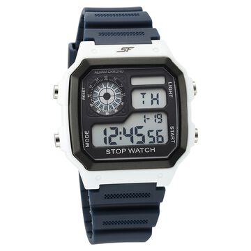 SF Hexa Digital Dial Unisex Watch With Polyurethane Strap
