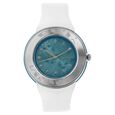 SF Quartz Analog Black Dial Plastic Strap Watch for Women