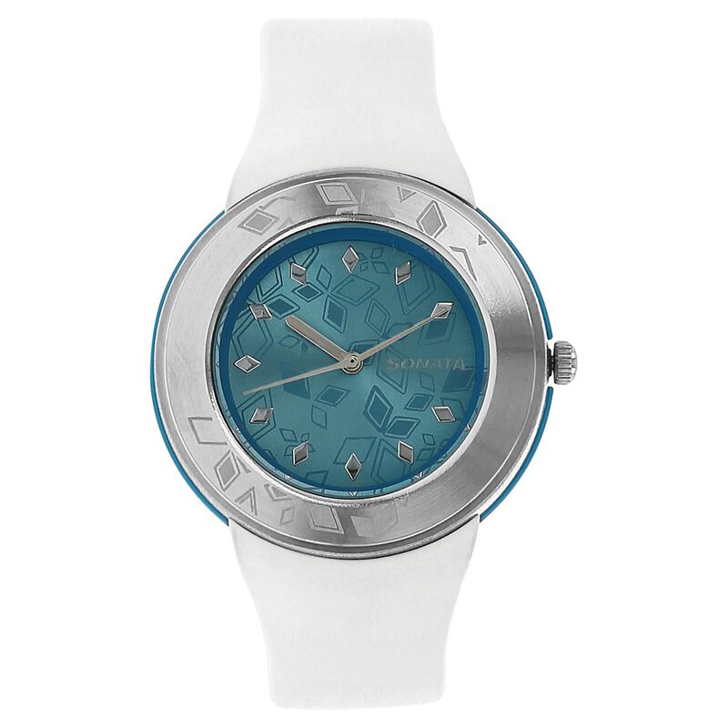 SF Quartz Analog Blue Dial Plastic Strap Watch for Women - image number 0