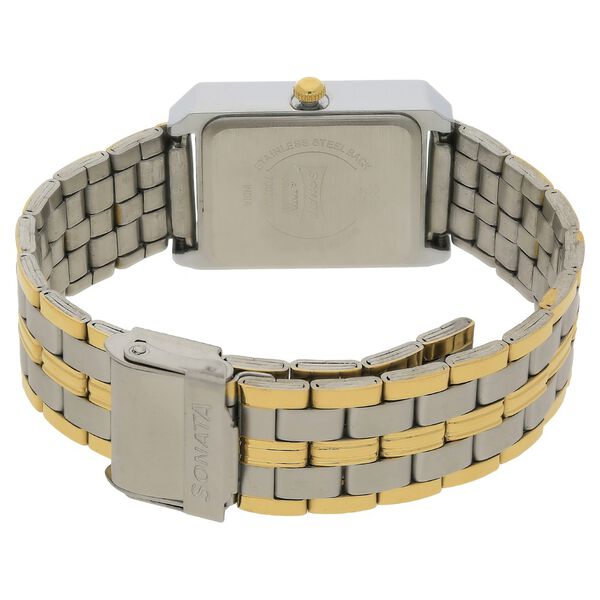 Sonata Quartz Analog Champagne Dial Stainless Steel Strap Watch for Women - image number 3