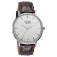 Sonata Poze Quartz Analog Silver Dial Brown Leather Strap Watch For Men - image number 2