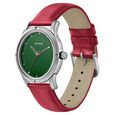 Sonata Women of Steel Green Dial Leather Strap Watch for Women - image number 1