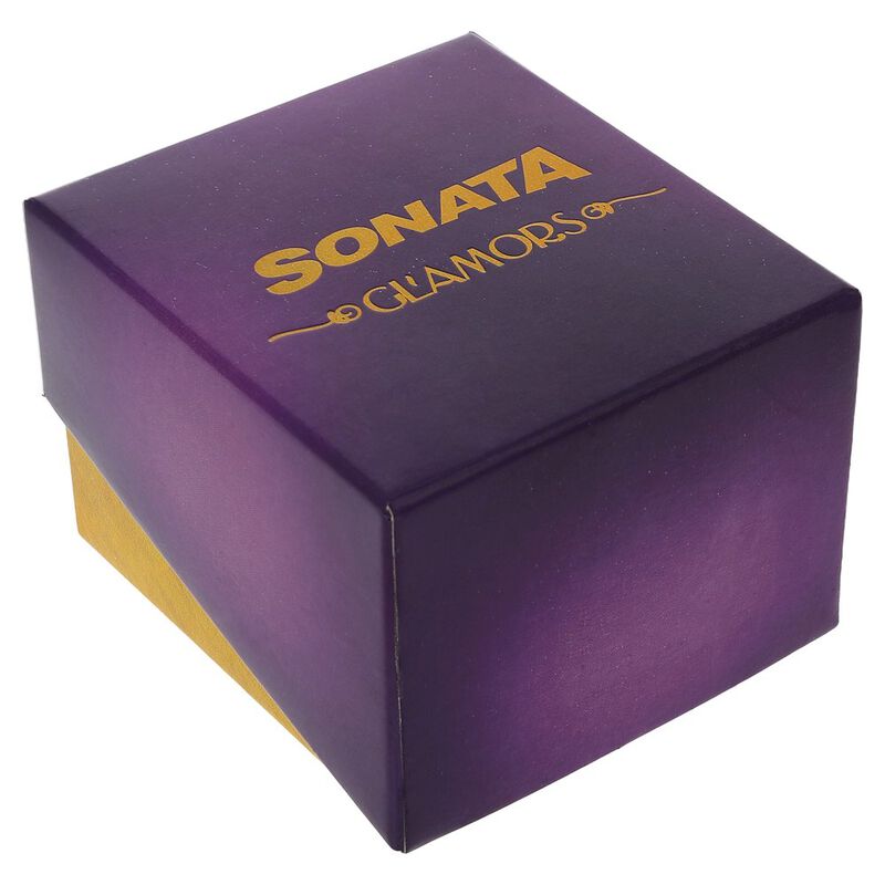 Sonata Quartz Analog Black Dial Metal Strap Watch for Women - image number 4