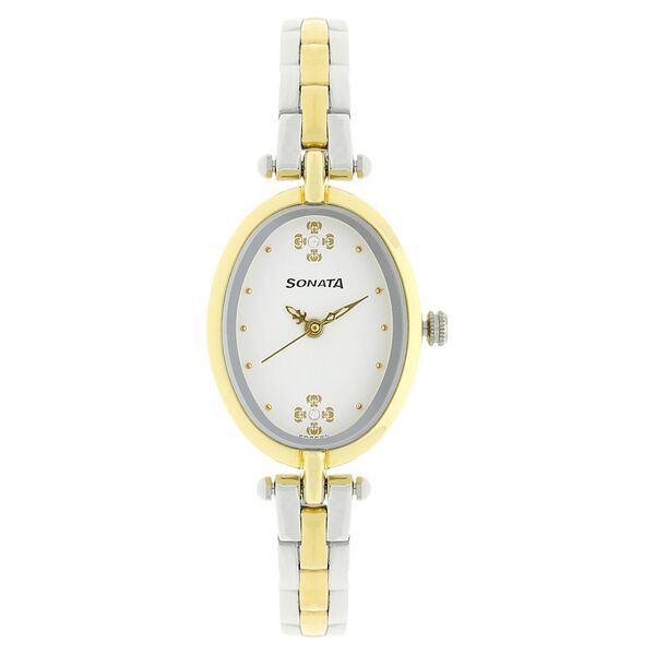 Sonata Wedding White Dial Women Watch With Stainless Steel Strap - image number 0